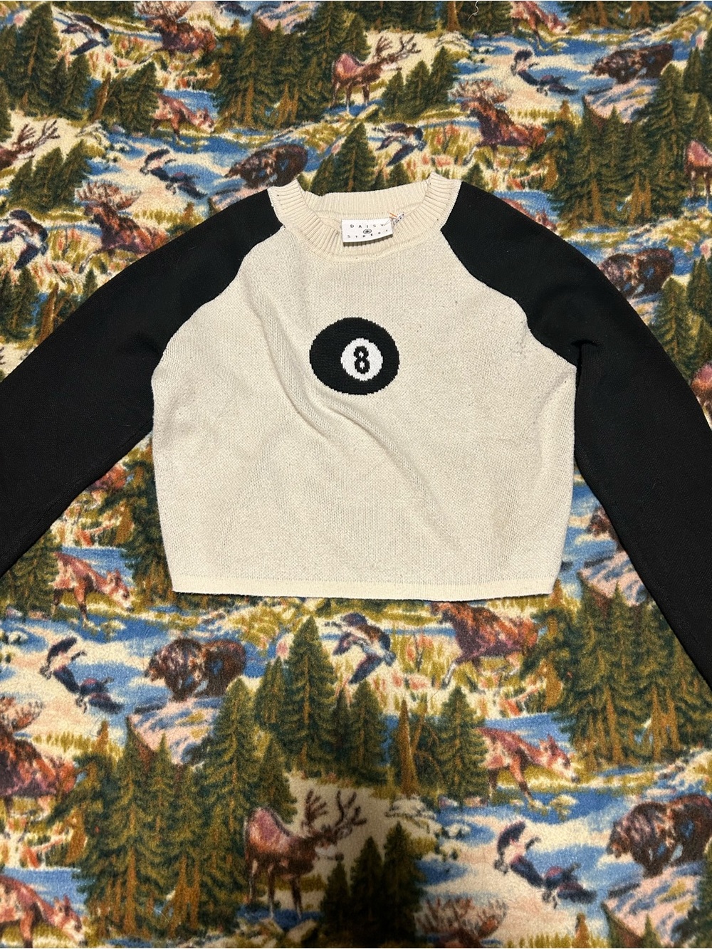 DAISY STREET 8 Ball cropped sweater